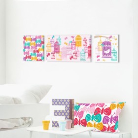 Cuadro DKD Home Decor Cara Escandinavo 45 x 2,5 x 60 cm (4 Unidades) | Tienda24 - Global Online Shop Tienda24.eu