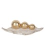 Centerpiece Romimex White Golden Ceramic 45 x 3 x 45 cm Balls by Romimex, Ornaments - Ref: D1617044, Price: 61,88 €, Discount: %