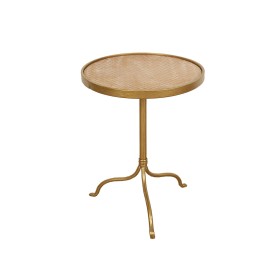 Table d'appoint Romimex Doré Gold Bois Métal 40 x 52 x 40 cm de Romimex, Tables - Réf : D1617519, Prix : 127,91 €, Remise : %