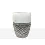 Buy Vase Romimex White Silver Ceramic 15 x 24 x 9