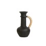 Blumenvase Romimex Schwarz aus Keramik Rattan 25 x 45 x 25 cm Mit Griff | Tienda24 - Global Online Shop Tienda24.eu