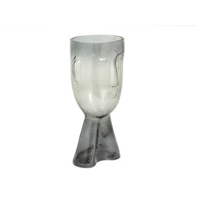 Buy Vase Romimex Grey Glass Face 16 x 32 x 16 cm