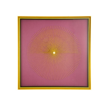 Painting Romimex Golden Light mauve Wood Metal Cloth Abstract 80 x 80 x 5 cm | Tienda24 - Global Online Shop Tienda24.eu