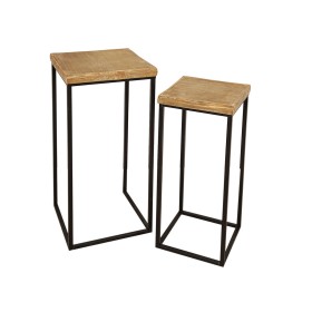 Tables set Romimex Black black Wood Metal 2 Pieces by Romimex, Tables - Ref: D1620056, Price: 250,52 €, Discount: %