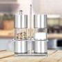 Salt and pepper set Alexandra House Living 81285 Grey Steel 10 x 16 x 4 cm by Alexandra House Living, Dispensers for dressing...