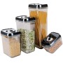 Tin Alexandra House Living 82045 Black Transparent Acrylic Plastic Melamin 1,7 L by Alexandra House Living, Food storage - Re...