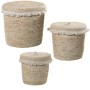 Conjunto de Cestos Alexandra House Living 03782 Castanho vime Rotim Fibra natural (3 Unidades) | Tienda24 - Global Online Shop Tienda24.eu