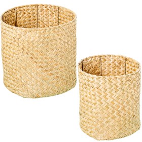 Korbsatz Alexandra House Living 03775 Weiß korb Rattan Naturfaser (3 Stück) | Tienda24 - Global Online Shop Tienda24.eu