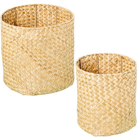 Set di Cesti Alexandra House Living 34789 Beige vimini Rattan Fibra naturale (2 Unità) | Tienda24 - Global Online Shop Tienda24.eu