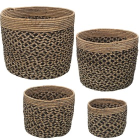 Conjunto de Cestos Alexandra House Living 03782 Castanho vime Rotim Fibra natural (3 Unidades) | Tienda24 - Global Online Shop Tienda24.eu