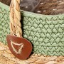 Conjunto de Cestos Alexandra House Living 03786 Castanho Verde vime Rotim Fibra natural (3 Unidades) | Tienda24 - Global Online Shop Tienda24.eu