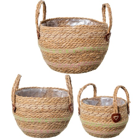 Set of Baskets Alexandra House Living 03787 Brown wicker Rattan Natural Fibre (3 Units) | Tienda24 - Global Online Shop Tienda24.eu