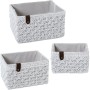 Conjunto de Cestos Alexandra House Living 03815 Branco vime Rotim Fibra natural (3 Unidades) | Tienda24 - Global Online Shop Tienda24.eu