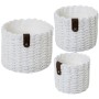 Conjunto de Cestos Alexandra House Living 03818 Branco vime Rotim Fibra natural (3 Unidades) | Tienda24 - Global Online Shop Tienda24.eu