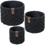 Juego de Cestos Alexandra House Living 03822 Negro Mimbre Ratán Fibra natural (3 Unidades) | Tienda24 - Global Online Shop Tienda24.eu