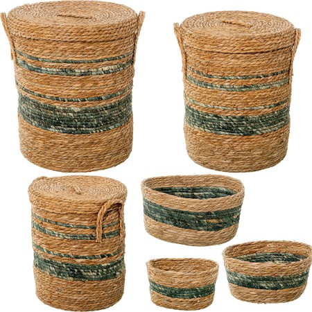 Set di Cesti Alexandra House Living 03839 Marrone Legno Rattan Fibra naturale (6 Unità) | Tienda24 - Global Online Shop Tienda24.eu