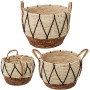 Set of Baskets Alexandra House Living 03842 Brown Wood wicker Rattan (3 Units) | Tienda24 - Global Online Shop Tienda24.eu