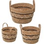 Set of Baskets Alexandra House Living 03843 Brown Wood wicker Rattan (3 Units) | Tienda24 - Global Online Shop Tienda24.eu