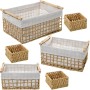 Set di Cesti Alexandra House Living 03850 Marrone Legno vimini Rattan (6 Unità) | Tienda24 - Global Online Shop Tienda24.eu