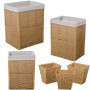 Conjunto de Cestos Alexandra House Living 03852 Castanho Madeira Rotim Fibra natural (6 Unidades) | Tienda24 - Global Online Shop Tienda24.eu