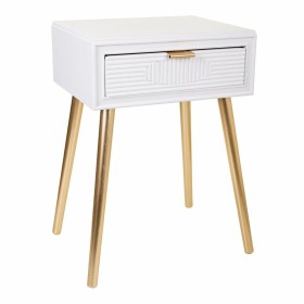 Comodino Alexandra House Living Bianco Metallo Legno di pino 43 x 50 x 32 cm 3 cassetti | Tienda24 - Global Online Shop Tienda24.eu