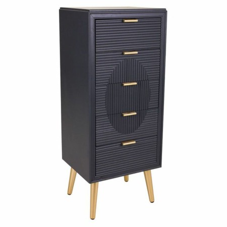 Commode Alexandra House Living Doré Gris foncé Bois MDF 36 x 100 x 42 cm | Tienda24 - Global Online Shop Tienda24.eu