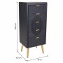 Chest of drawers Alexandra House Living Golden Dark grey MDF Wood 36 x 100 x 42 cm | Tienda24 - Global Online Shop Tienda24.eu