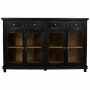 Credenza Alexandra House Living Nero Legno Vetro 40 x 100 x 160 cm di Alexandra House Living, Credenze e buffet - Rif: D16326...