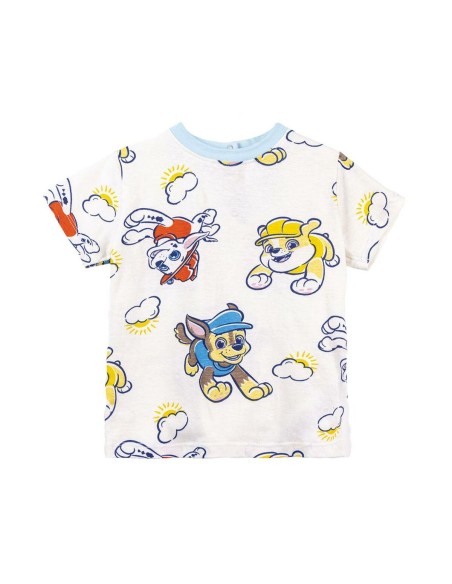 Camisola de Manga Curta The Paw Patrol Bege | Tienda24 Tienda24.eu