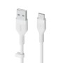 Câble USB-C vers USB Belkin BOOST↑CHARGE Flex Blanc 2 m (1 Unité) de Belkin, Câbles USB - Réf : M0312650, Prix : 14,57 €, Rem...