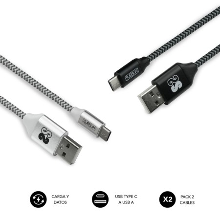 Cable USB Subblim SUB-CAB-2TC001 1 m | Tienda24 - Global Online Shop Tienda24.eu