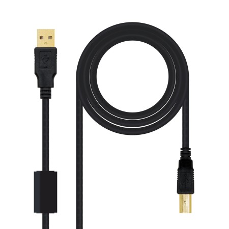 Cabo USB 2.0 A para USB B NANOCABLE 10.01.1202 Preto 2 m | Tienda24 - Global Online Shop Tienda24.eu