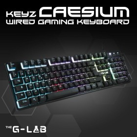 Clavier sans fil The G-Lab KEYZ-CAESIUMT-W/SP Noir de The G-Lab, Claviers - Réf : M0324961, Prix : 33,98 €, Remise : %