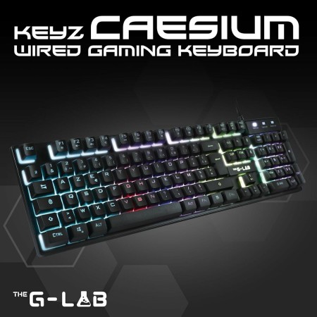 Clavier sans fil The G-Lab KEYZ-CAESIUMT-W/SP Noir | Tienda24 - Global Online Shop Tienda24.eu