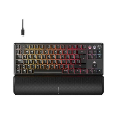 Drahtlose Tastatur Corsair CH-911911G-ES Schwarz QWERTY von Corsair, Tastaturen - Ref: M0325240, Preis: 224,93 €, Rabatt: %