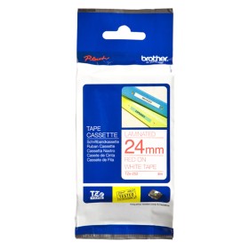 Laminated Tape for Labelling Machines Brother TZE252 Rojo/Blanco 24 mm by Brother, Adhesive labels and stickers - Ref: M05027...