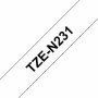 Laminiertes Klebeband zur Kennzeichnung von Maschinen Brother TZEN231 Weiß Schwarz | Tienda24 - Global Online Shop Tienda24.eu