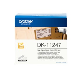 Etiquettes pour Imprimante Brother DK-11247 Blanc Noir/Blanc Papier de Brother, Étiquettes adhésives et autocollants - Réf : ...