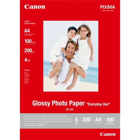 Papel Fotográfico Brillante Canon GP-501 A4 100 Hojas (100 Unidades) de Canon, Papel de impresión - Ref: M0505024, Precio: 34...