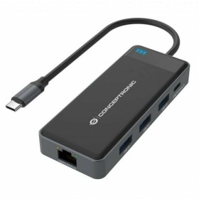 Hub USB Conceptronic DONN14G Negro Gris 100 W de Conceptronic, Hubs USB - Ref: M0505190, Precio: 67,43 €, Descuento: %