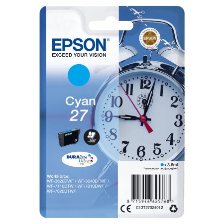 Tinteiro de Tinta Original Epson C13T27024012 Ciano de Epson, Toners e tinta de impressora - Ref: M0506087, Preço: 15,73 €, D...