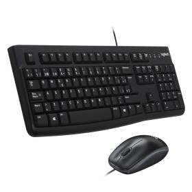 Teclado e Rato Logitech MK120 Preto Qwerty espanhol de Logitech, Packs de teclado e rato - Ref: M0515384, Preço: 25,02 €, Des...