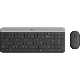 clavier et souris Logitech 920-009198 Noir Acier Espagnol Qwerty QWERTY de Logitech, Ensembles Clavier et Souris - Réf : M051...