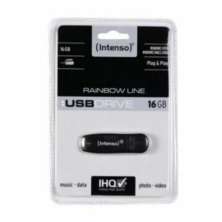 Memoria USB INTENSO Rainbow Line 16 GB Negro 16 GB Memoria USB | Tienda24 - Global Online Shop Tienda24.eu