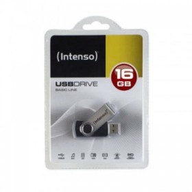 Clé USB INTENSO 3503470 16 GB Porte-clés Noir Noir/Argenté DDR3 SDRAM de INTENSO, Clés USB - Réf : S0200489, Prix : 5,47 €, R...