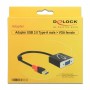 Adaptador USB 3.0 a VGA DELOCK 62738 20 cm Negro | Tienda24 - Global Online Shop Tienda24.eu