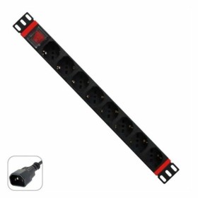 Schuko 19" 8 Way Multi-socket Adapter with On / Off Switch WP WPN-PDU-C01-08 by WP, Cupboards and shelving - Ref: S0205233, P...