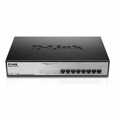 Commutateur Réseau de Bureau D-Link DGS-1008MP 16 Gbps LAN 140W Noir de D-Link, Commutateurs de réseau - Réf : S0210523, Prix...