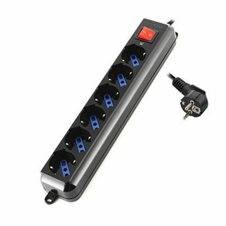 Power Socket - 6 Sockets with Switch Ewent EW3924 Schuko Black (1,5 m) by Ewent, Power Strips - Ref: S0220932, Price: 12,56 €...