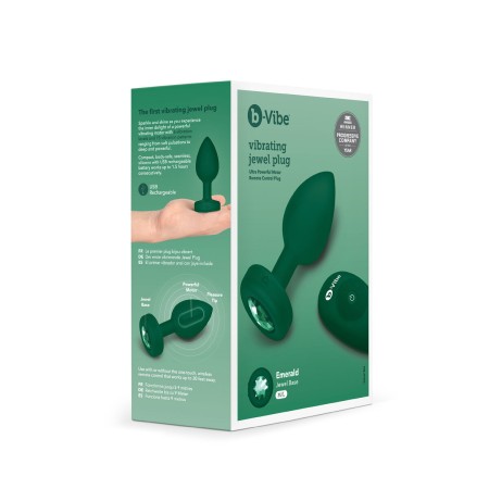 Plug Anal B-Vibe Vibrating Jewel Vert M/L | Tienda24 Tienda24.eu